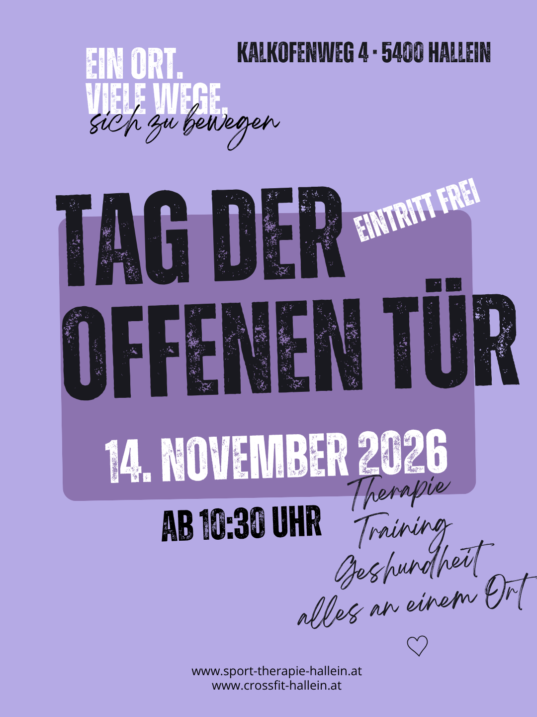 Du betrachtest gerade Tag der offenen Tür bei CrossFit Hallein & SportTherapie Hallein
